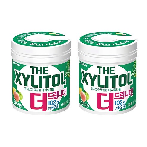 오리온 달지않아 깔끔한 더 자일리톨, 102g, 2개