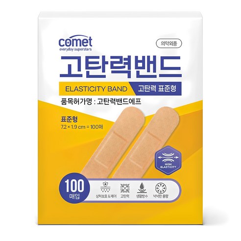 코멧 고탄력 밴드 표준형 100p, 1개