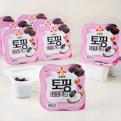 요플레 토핑 다크초코, 125g, 12개입, 1박스