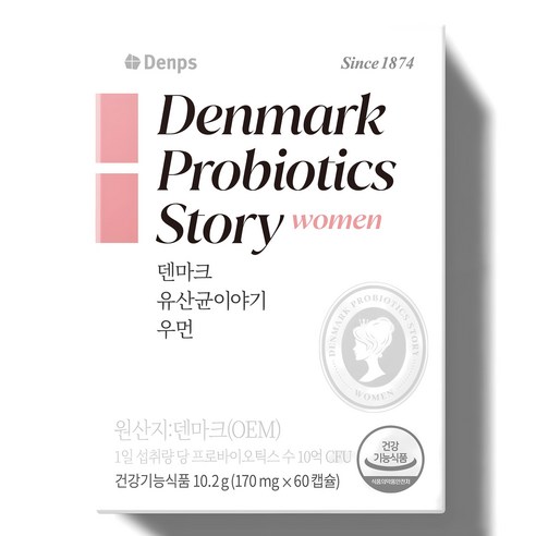 덴프스 덴마크 유산균 이야기 우먼, 60정, 1개 패키지 닥터제안프리프로바이오틱스