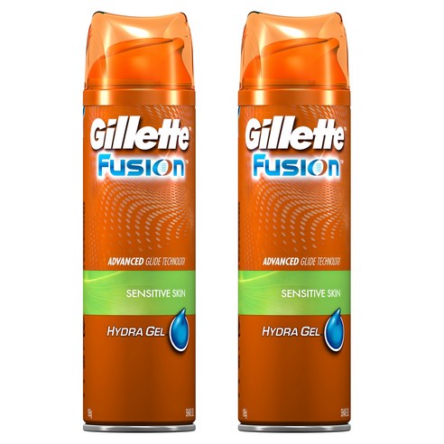 질레트 퓨젼 하이드라 센서티브 스킨 쉐이빙젤, 200ml, 2개