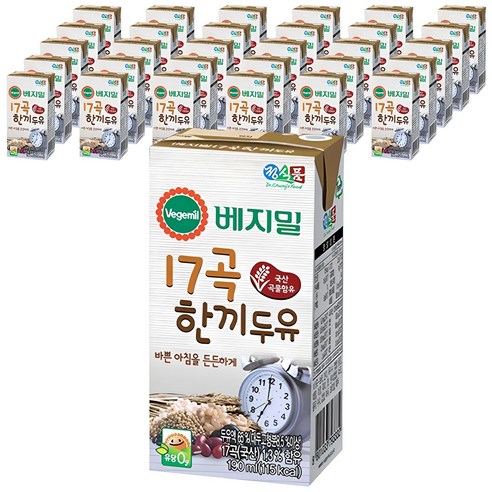 베지밀 17곡 한끼두유, 190ml, 32개