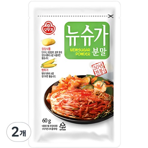 오뚜기 뉴슈가분말, 60g, 2개