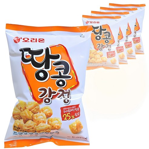 오리온 땅콩강정, 80g, 5개