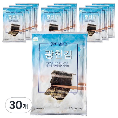 곰곰 광천김 전장, 25g, 30개