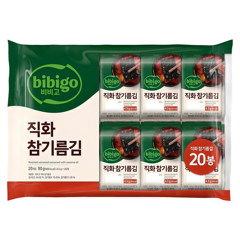 비비고 직화 참기름김, 90g, 1개