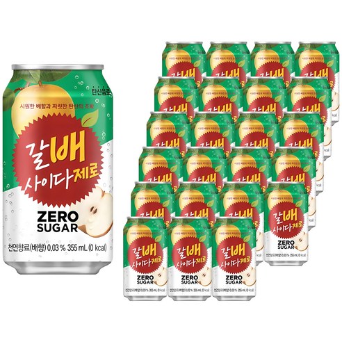 갈아만든배 사이다 제로, 355ml, 24개 
식품