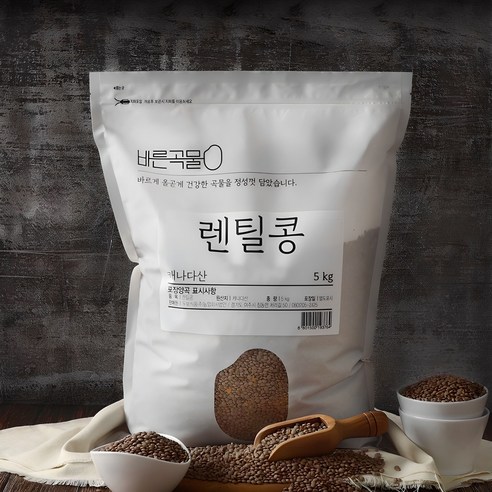 바른곡물 렌틸콩, 5kg, 1개