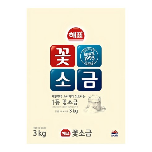 해표 꽃소금, 3kg, 1개 
가루/조미료/오일