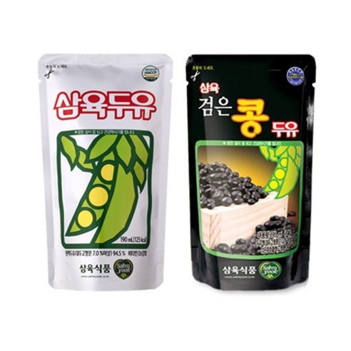 삼육두유 파우치+검은콩 파우치 세트, 40팩 (20팩+20팩), 190ml