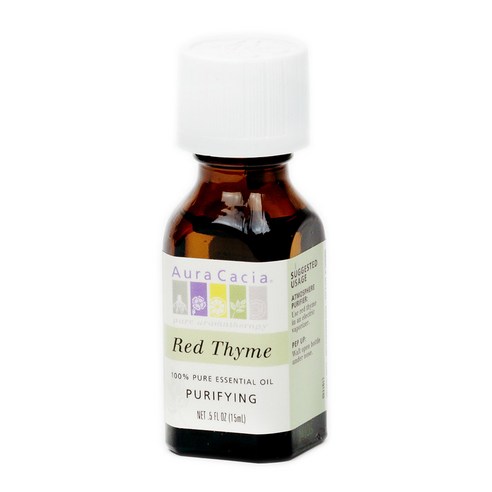 Aura Cacia 100% 퓨어 아로마테라피 에센셜 방향 오일 15ml, Red Thyme, 1개