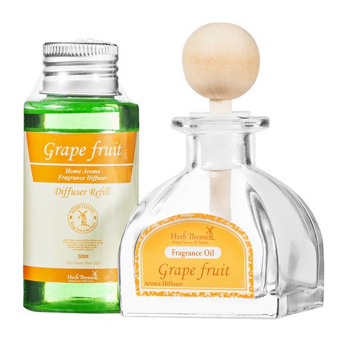 허브타임 차량용 방향제 50ml, 그레이프룻, 1개