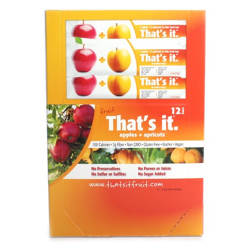 댓츠잇 프루트 바, 35g, 12개입, Apple & Apricot