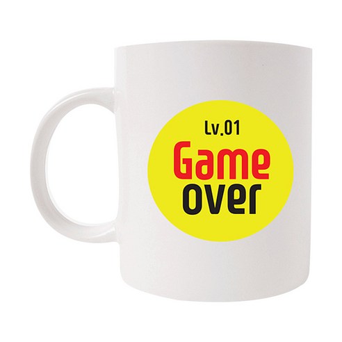 의미가 머그컵 26 x 9.5 cm, GAME OVER, 1개