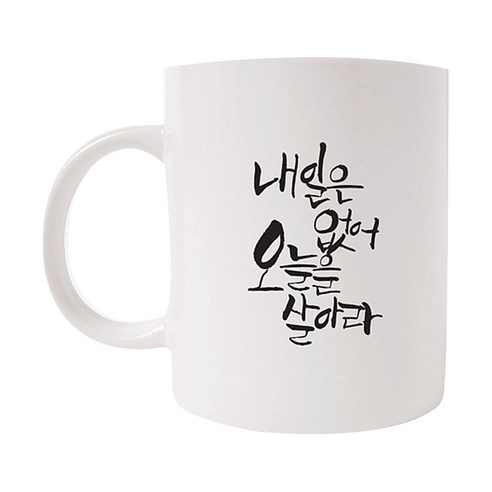 의미가 머그컵 26 x 9.5 cm, 내일은없어 오늘을살아라, 1개