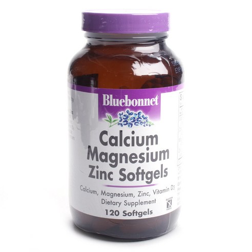 블루보넷 칼슘 마그네슘 아연 소프트젤 글루텐 프리 무설탕, 1개, 120정