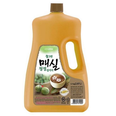 참그린 매실 청정설거지 주방세제, 3.1kg, 2개