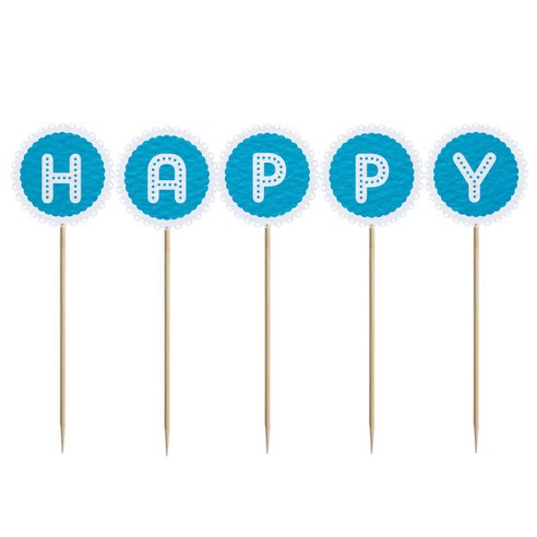 와니데코 미니파티픽 HAPPY, 스카이블루, 1개