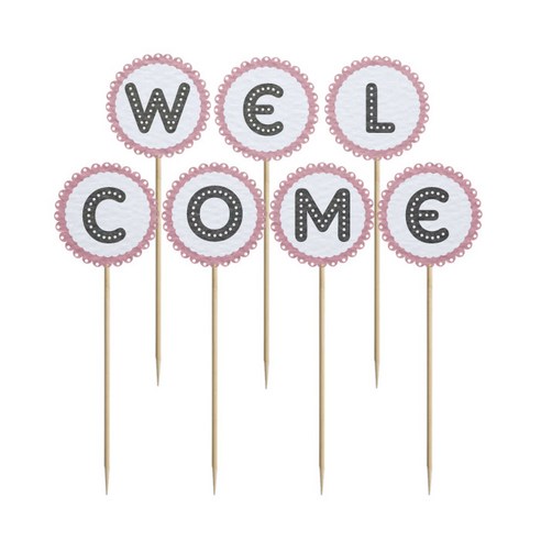 와니데코 미니파티픽 WELCOME, 화이트+인디핑크+다크그레이