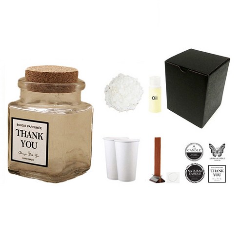 캔들KIT 콜크사각투명 100ml 과일향, Cherry Blossom