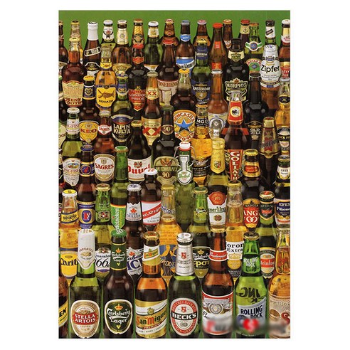 퍼즐라이프 맥주 컬렉션 직소퍼즐, 1000피스, 혼합색상, 1개