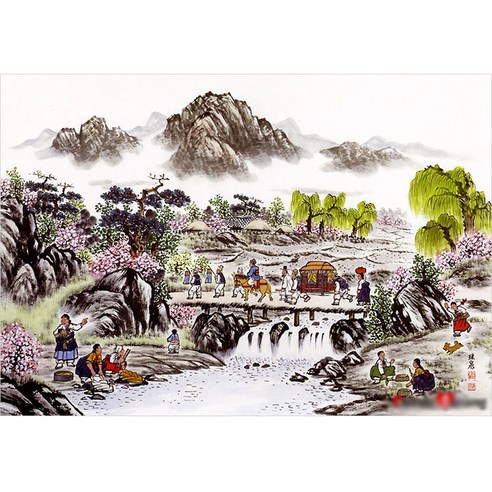 퍼즐라이프 장가가는 날 봄, 38x52cm, 1개