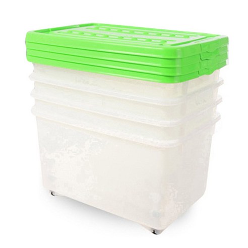 주연화학 멀티 리빙박스 45L 그린, 4개