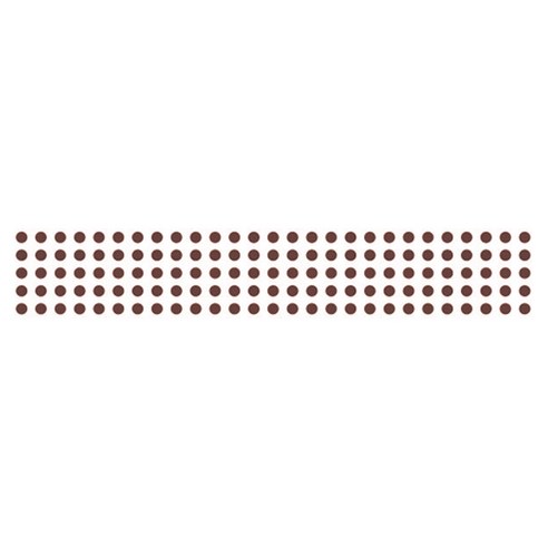 단비디자인 LU-M129 띠스티커/패턴 도트, 다크브라운