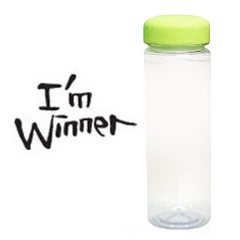 1AM 캘리그라피 보틀 연두뚜껑, Imwin (진회색), 500ml