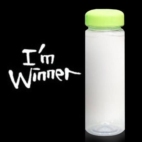 1AM 캘리그라피 보틀 연두뚜껑, Imwin (흰색), 500ml