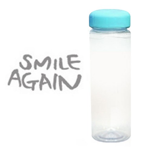 1AM 캘리그라피 보틀 하늘뚜껑, smileA (연회색), 500ml