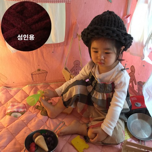 [GOODSIL]보카시론 핼싱키햇DIY패키지 성인용(보카시론3+빅사이즈 줄바늘1), 와인, 1개