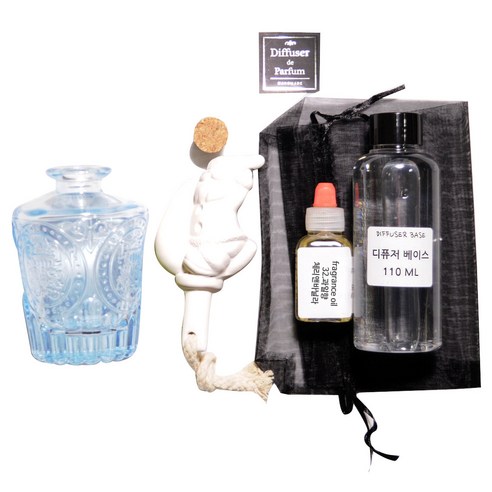 디퓨저KIT-심볼석고리드 블루-과일향, 150ml, 체리 앤 바닐라