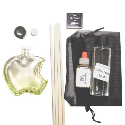 디퓨저KIT-애플6mm우드 그라그린-꽃향, 110ml, LAVENDER