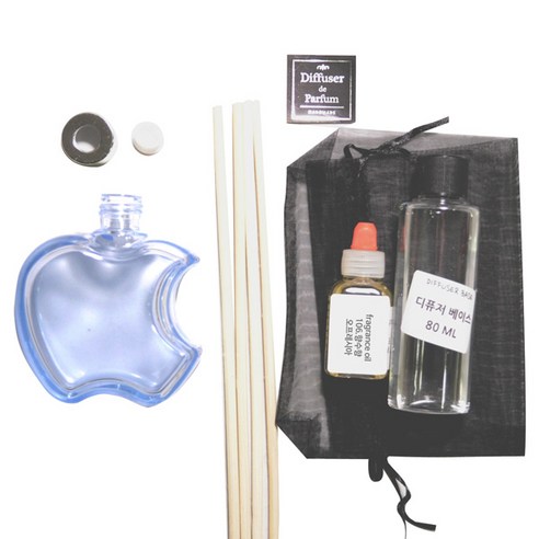 디퓨저KIT-애플6mm우드 블루-향수향, 110ml, 오프레시아
