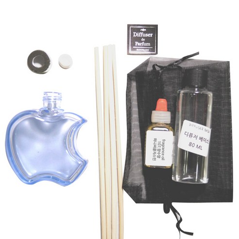 디퓨저KIT-애플6mm우드 블루-향수향, 110ml, 허니써클자스민