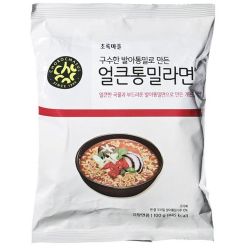 [초록마을] 구수한발아통밀로만든 얼큰통밀라면, 4개
