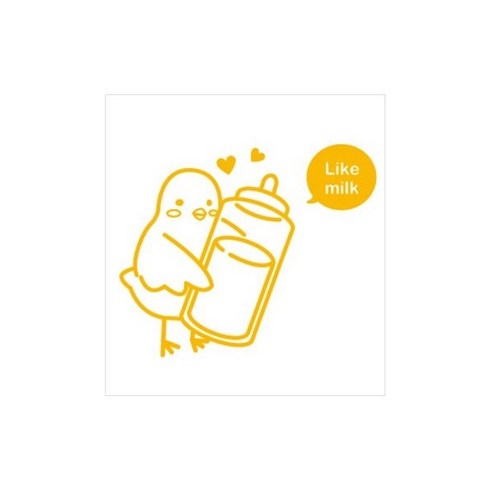 디자인수풀 캐릭터스티커 수유실, 옐로우오렌지