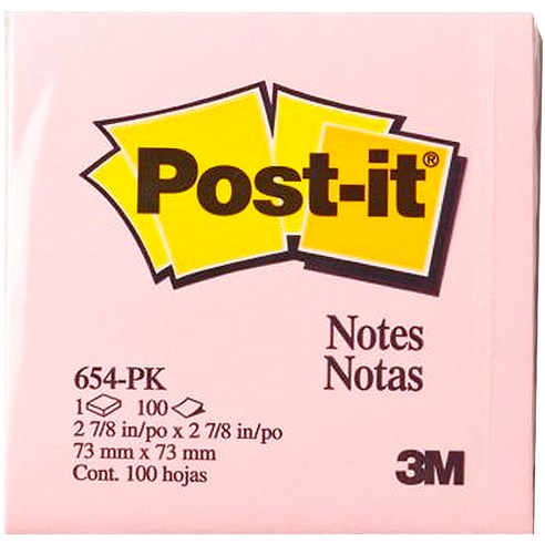 [3M] 노트 654, 핑크, 4개