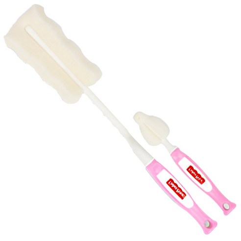 피셔프라이스 소프트 젖병솔 + 젖꼭지 세척솔 세트, 핑크, 1세트