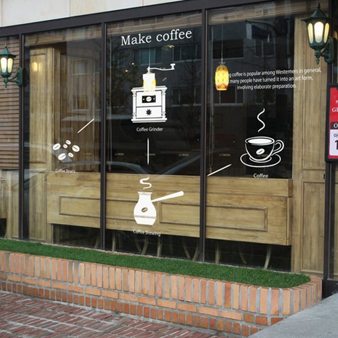 메이크스그래픽스티커, Make coffee(White)