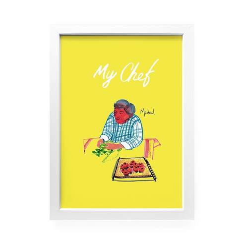 일러스트액자 MY CHEF, MDF화이트