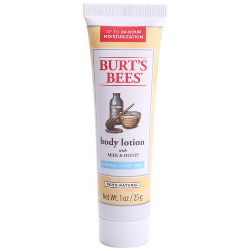 Burt''s Bees 바디 로션 with 밀크 & 허니, 25g, 1개