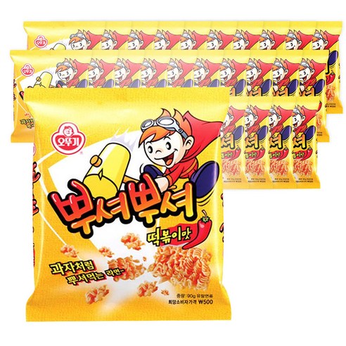 오뚜기 뿌셔뿌셔 떡볶이맛, 90g, 24개