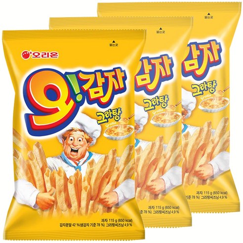 오리온 오감자 그라탕 스낵, 115g, 3개