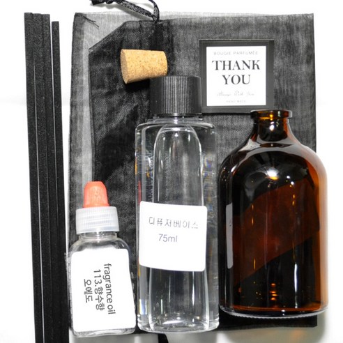 케이지 디퓨저KIT-큐티라운드원형 브라운 향수향, 113 오에도, 100ml