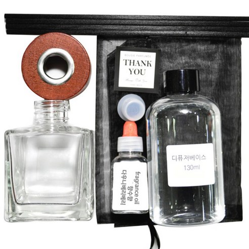 케이지 디퓨저KIT-큐브사각 우드캡 향수향, 110 다우니 베리베리, 180ml