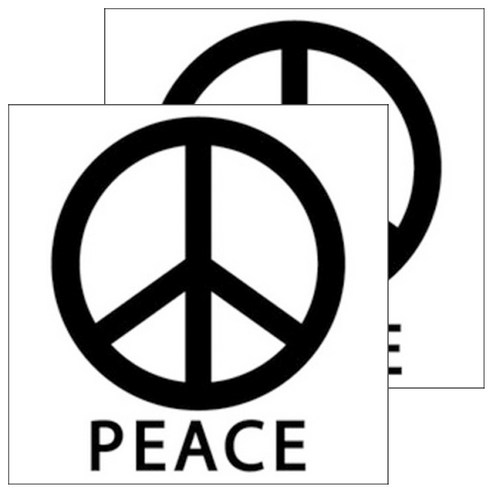 뭉키데코 주유구스티커 블랙, Peace, 2개