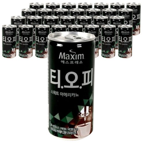 티오피 맥심 T.O.P 스위트 아메리카노, 200ml, 30캔