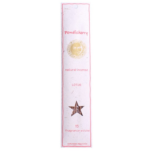 폰디체리내추럴인센스 프래그런스 스틱 인센스 15개입, Lotus